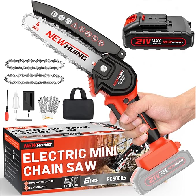 New Huing Mini Chainsaw Cordless: 6-Inch Battery